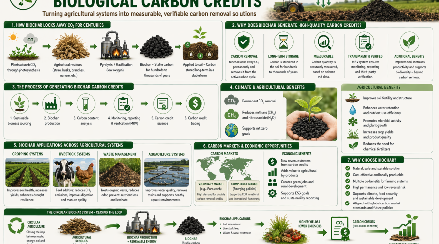 BIOCHAR – A FOUNDATION FOR BIOLOGICAL CARBON CREDITS