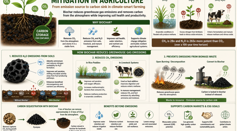BIOCHAR AND GREENHOUSE GAS MITIGATION IN AGRICULTURE