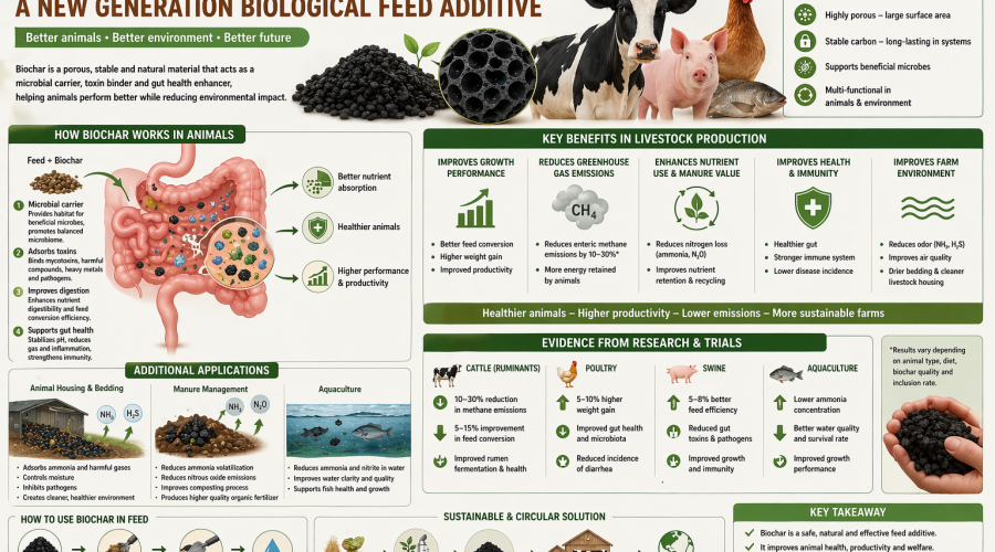 BIOCHAR IN LIVESTOCK PRODUCTION – A NEW GENERATION BIOLOGICAL FEED ADDITIVE